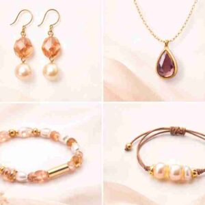 Set de Joyería Ámbar Dorado Elegance